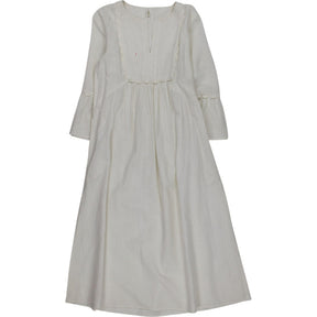 WYSE Ivory White Scallop Midi Dress