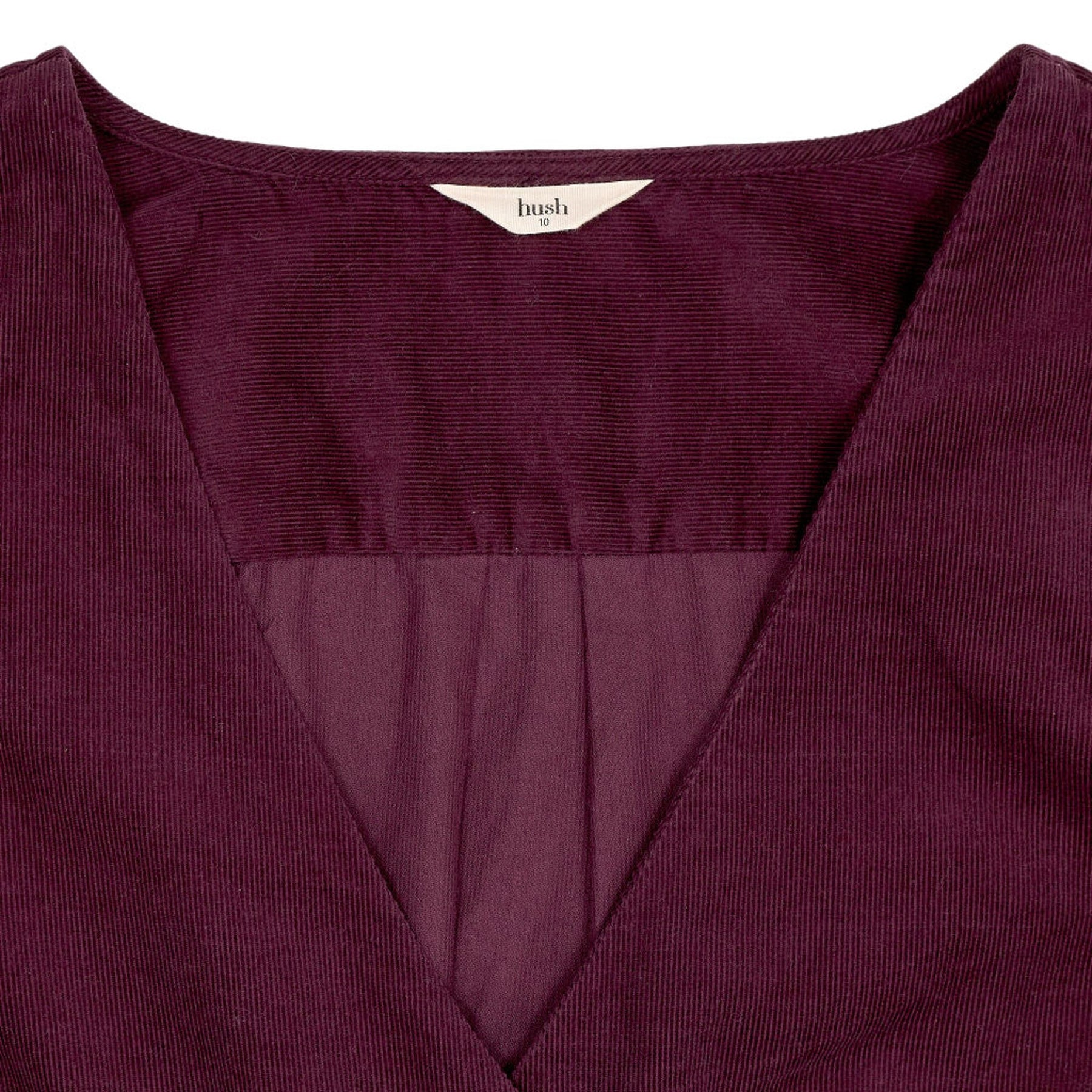 Hush Plum V-Neck Corduroy Tunic