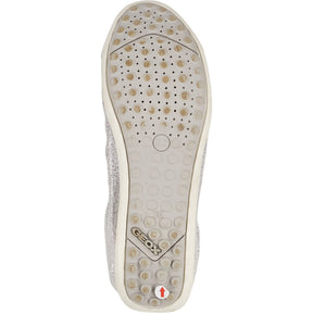 Geox Silver J Piuma Ball Ballet Flats