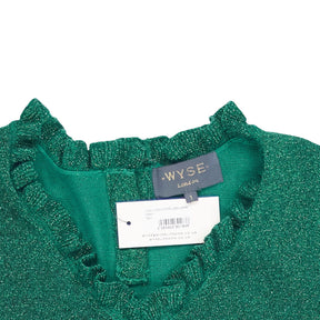 Wyse Green Lucia V-Neck Jumper