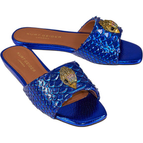 Kurt Geiger Blue Kensington Flat Sandal