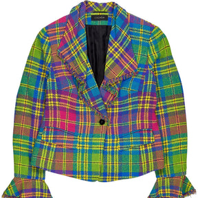 Escada Multicolour Plaid Wool Jacket