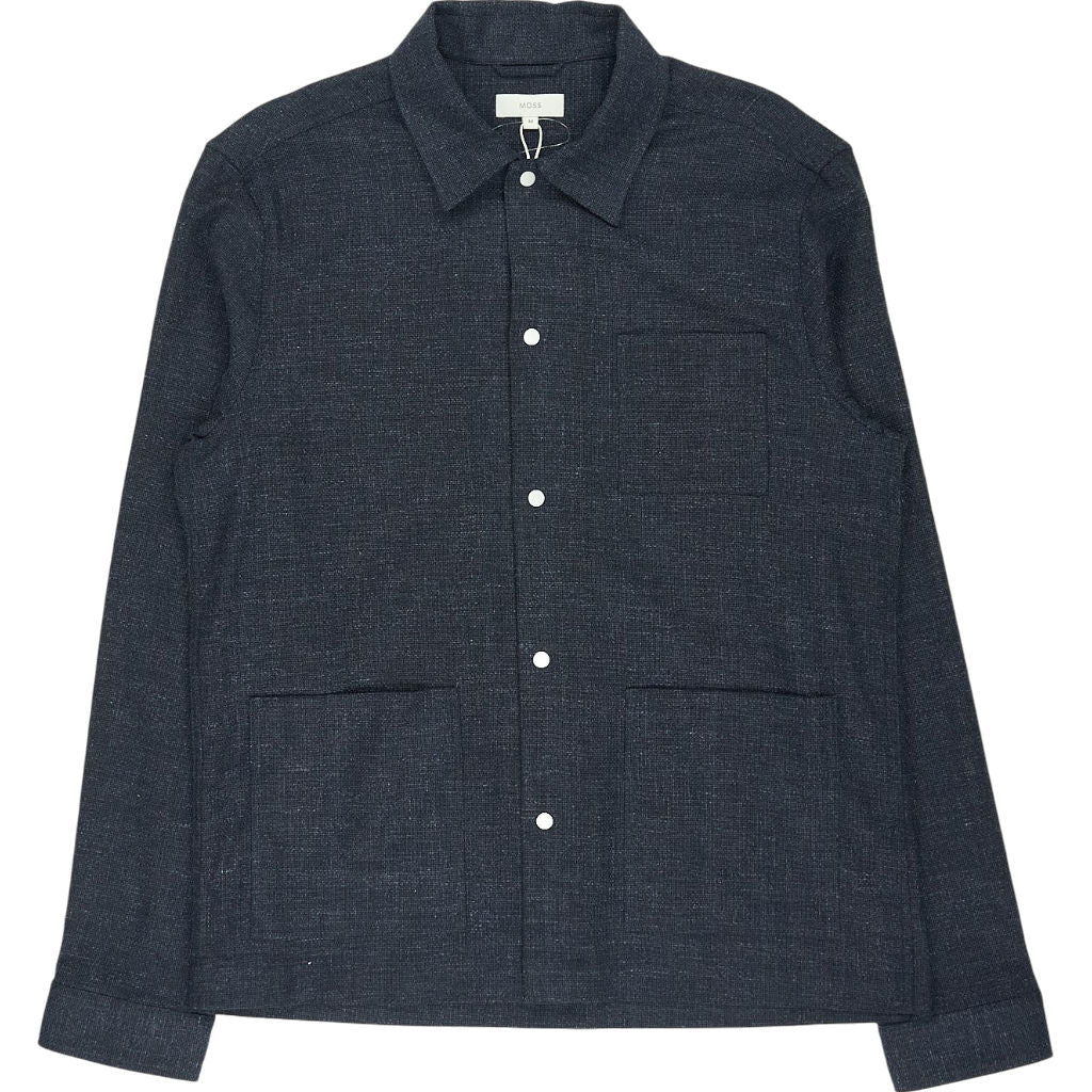Moss Navy Cotton Overshirt