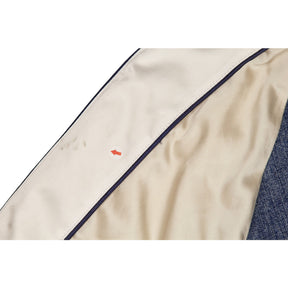 Valentino Blue Denim Varsity Hooded Jacket