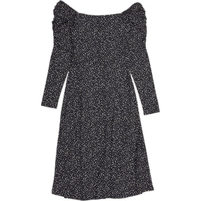 Springfield Black Patterned Off-Shoulder Dress