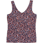 Hush Blue Orange Sally V Neck Jersey Vest