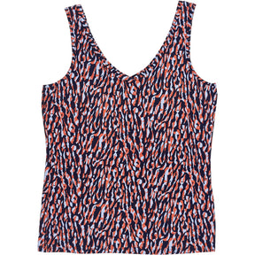 Hush Blue Orange Sally V Neck Jersey Vest