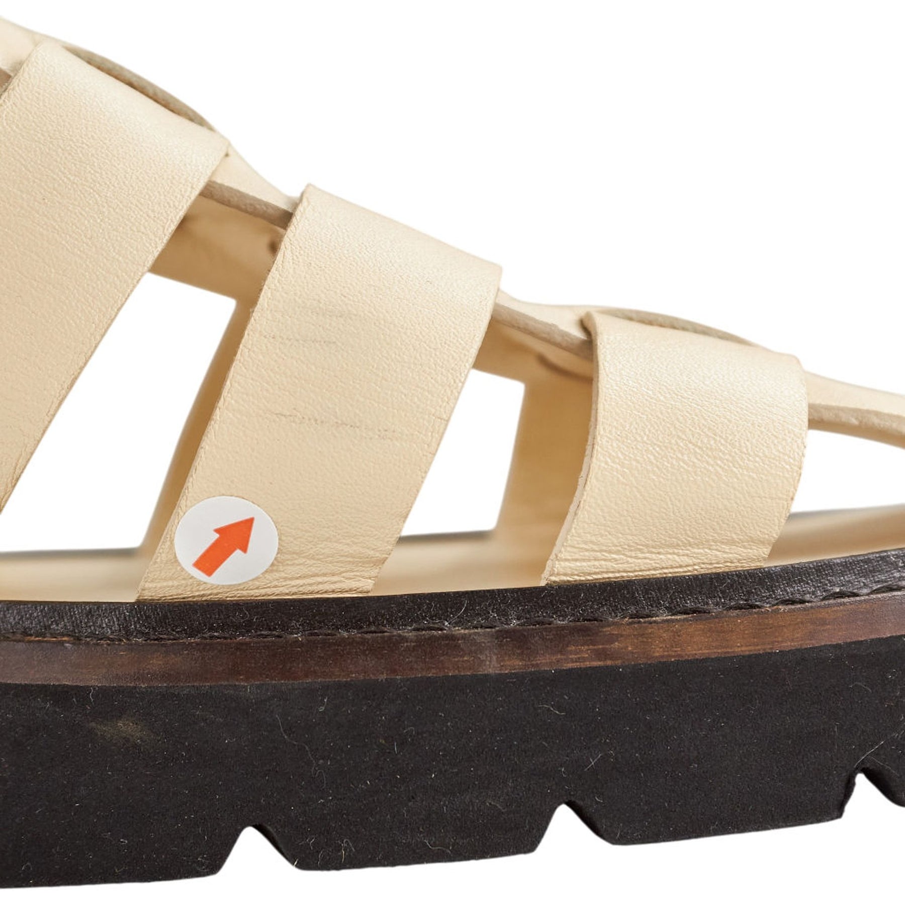 Wyse Beige Leather Sandals