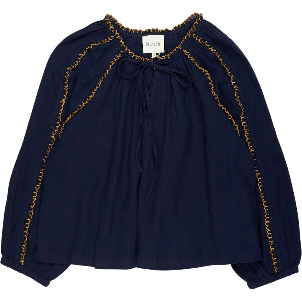 Bonté Midnight Blue Frill Top