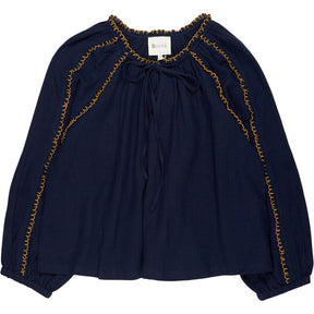 Bonté Midnight Blue Frill Top