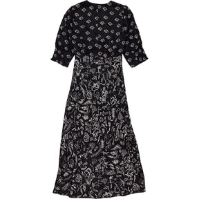 Rixo Black Floral Dress