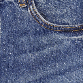 Pull&Bear Blue Straight Jeans With Rhinestones