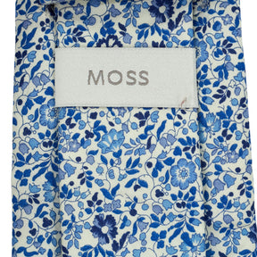 Moss Blue Floral Pattern Tie Bundle x 3
