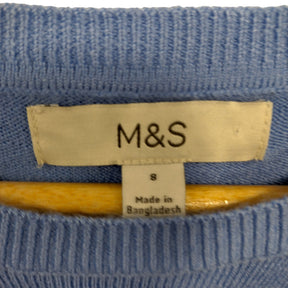 M&S Blue Acrylic Jumper