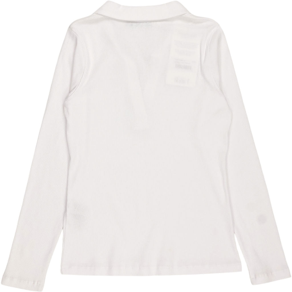 Baukjen White Fern Organic Cotton Collar Top