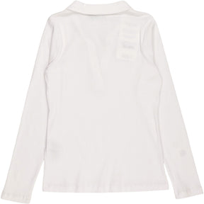 Baukjen White Fern Organic Cotton Collar Top
