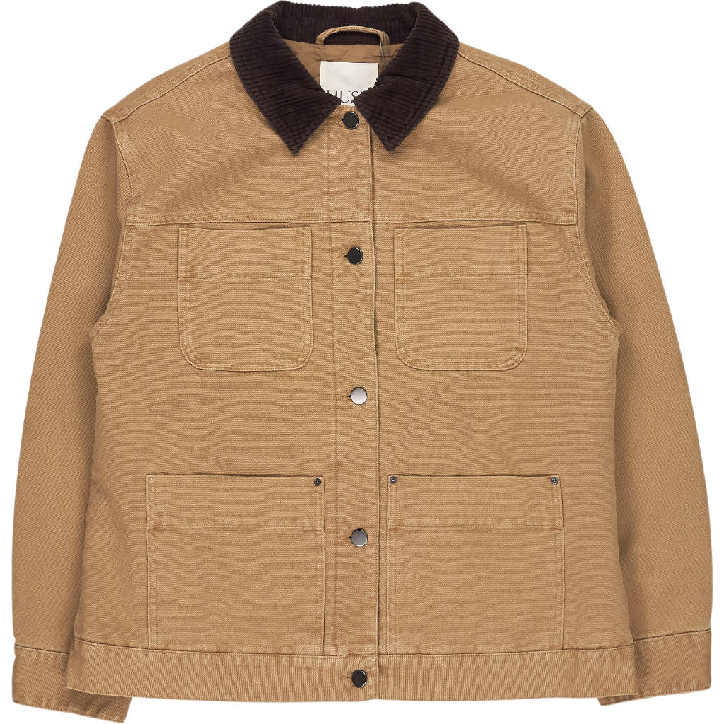 Hush Stone Brown Cord Collar Jacket