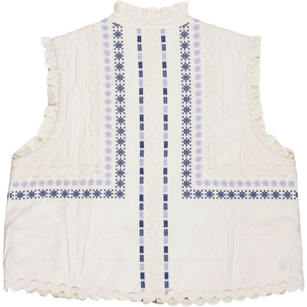 Bonté Ecru Blue Gwen Gilet
