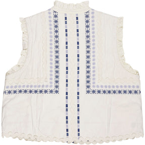 Bonté Ecru Blue Gwen Gilet