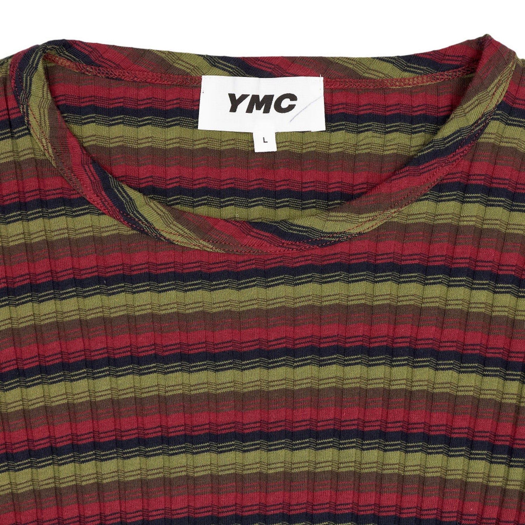 YMC Multicolour Striped Long Sleeve Top L