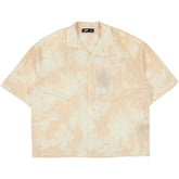 Pull & Bear Orange Tie-Dy/Stripe Boxy Shirt