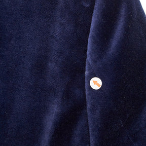 Moss Blue Velvet Regular Fit Jacket
