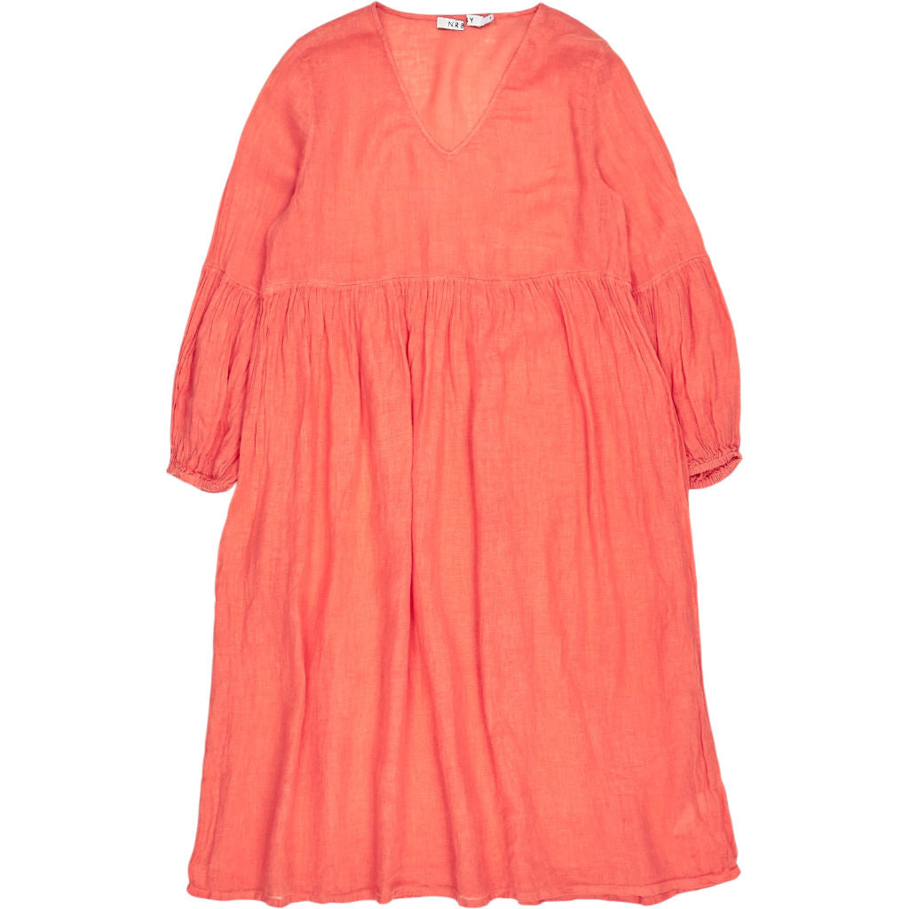 NRBY Coral Linen Dress