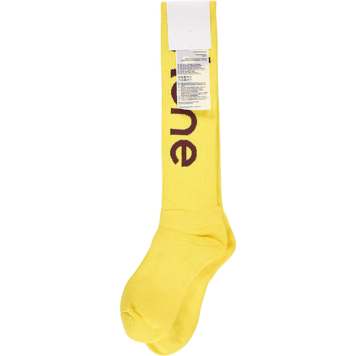 Acne Studios Yellow Logo Socks