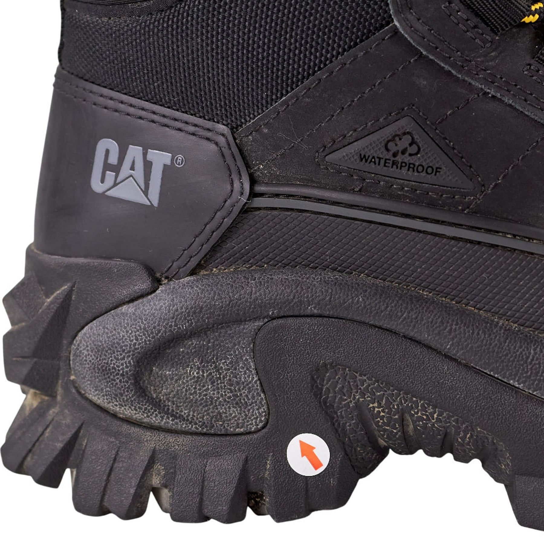 CAT Black Waterproof Nubuck Boots