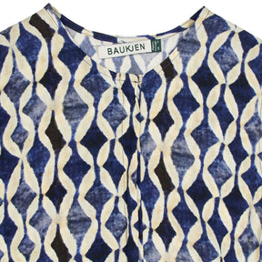 Baukjen Blue Patterned Sleeveless Dress