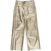 Wyse Gold Jules Faux Leather Trousers