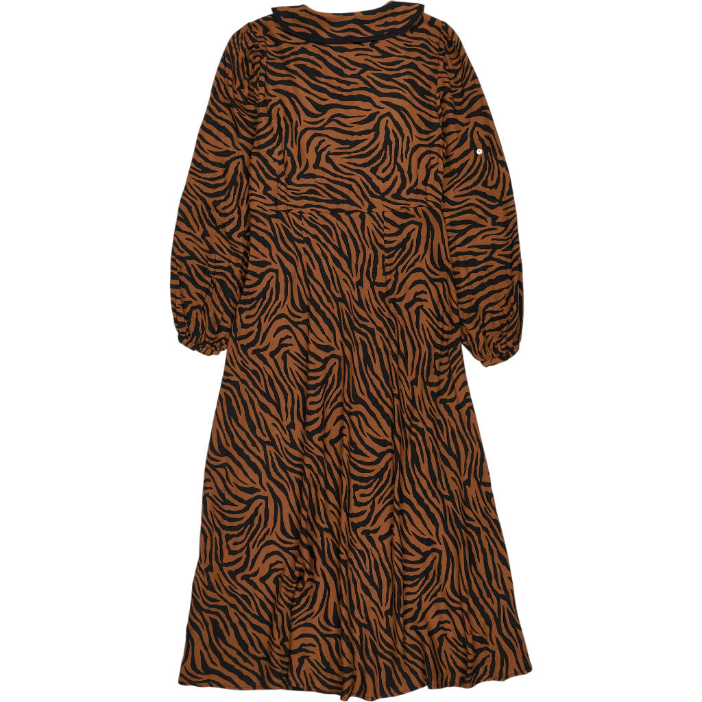 Baukjen Brown Tiger Print Lorelai Midi Dress