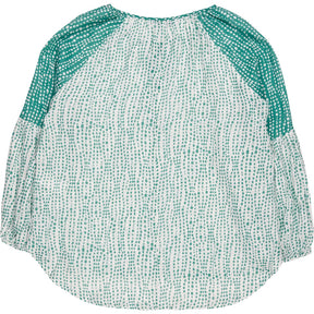 NRBY Green Patterned Linen Blouse