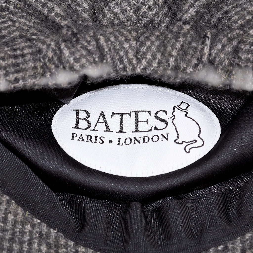 Bates Grey Check Cashmere Cap