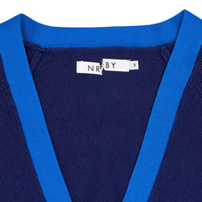 NRBY Blue Cashmere Cotton Cardigan