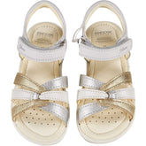 Geox White Gold Verred Sandals