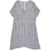 Juna Rose Blue White Striped Knee Tea Dress