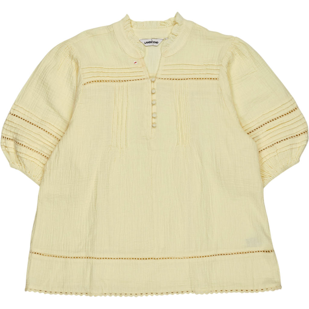Lands' End Yellow Cotton Blouse