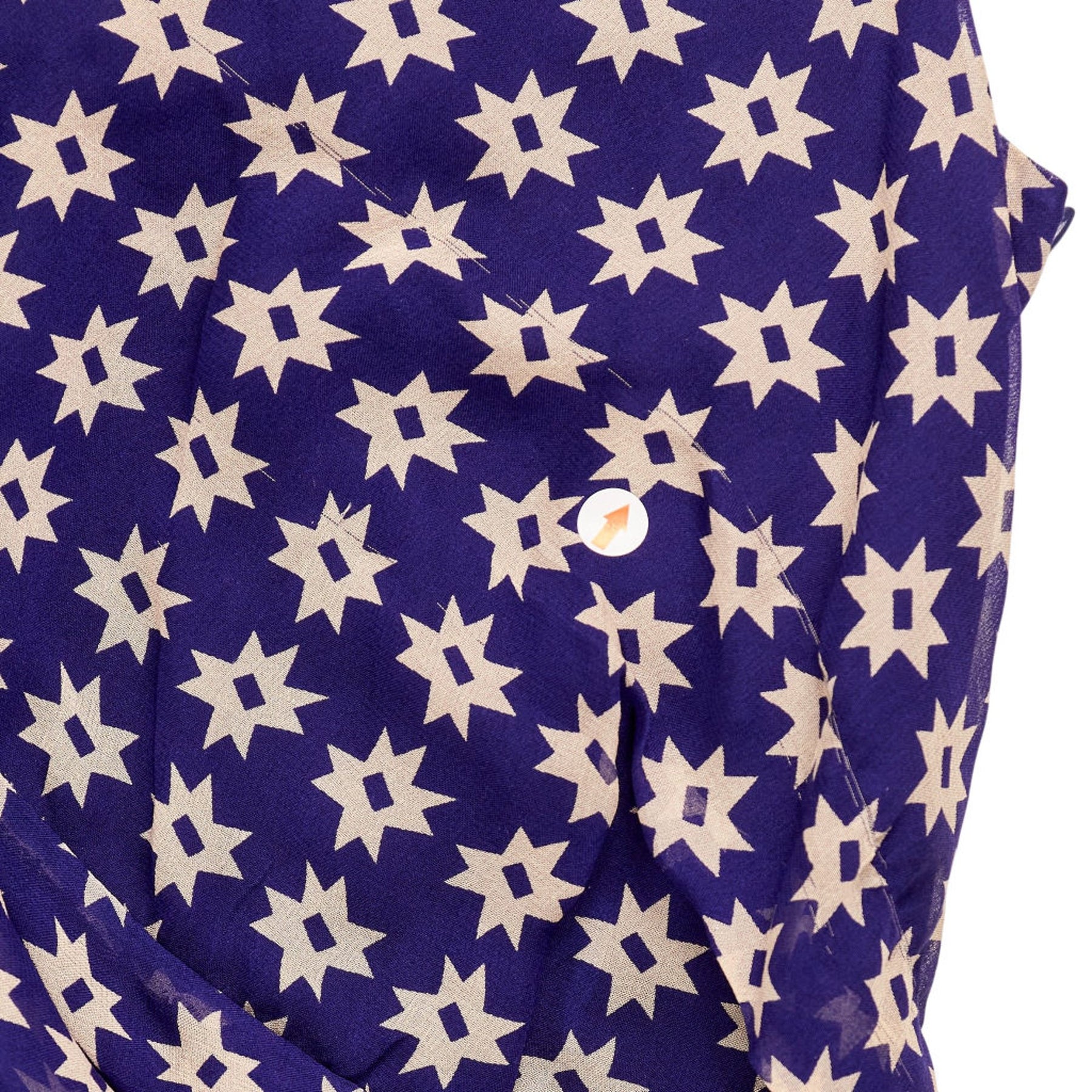 Diane von Furstenberg Blue Star Print Wrap Dress