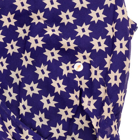 Diane von Furstenberg Blue Star Print Wrap Dress