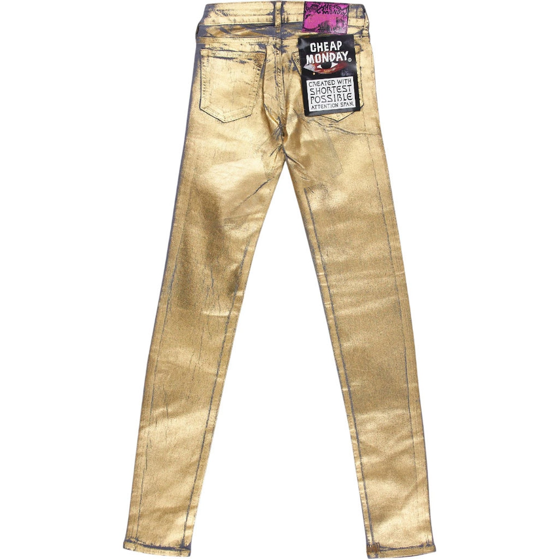 Cheap Monday Gold Metallic Jeans