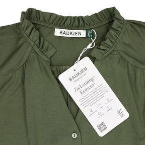 Baukjen Khaki Noa Blouse Lenzing Ecovero