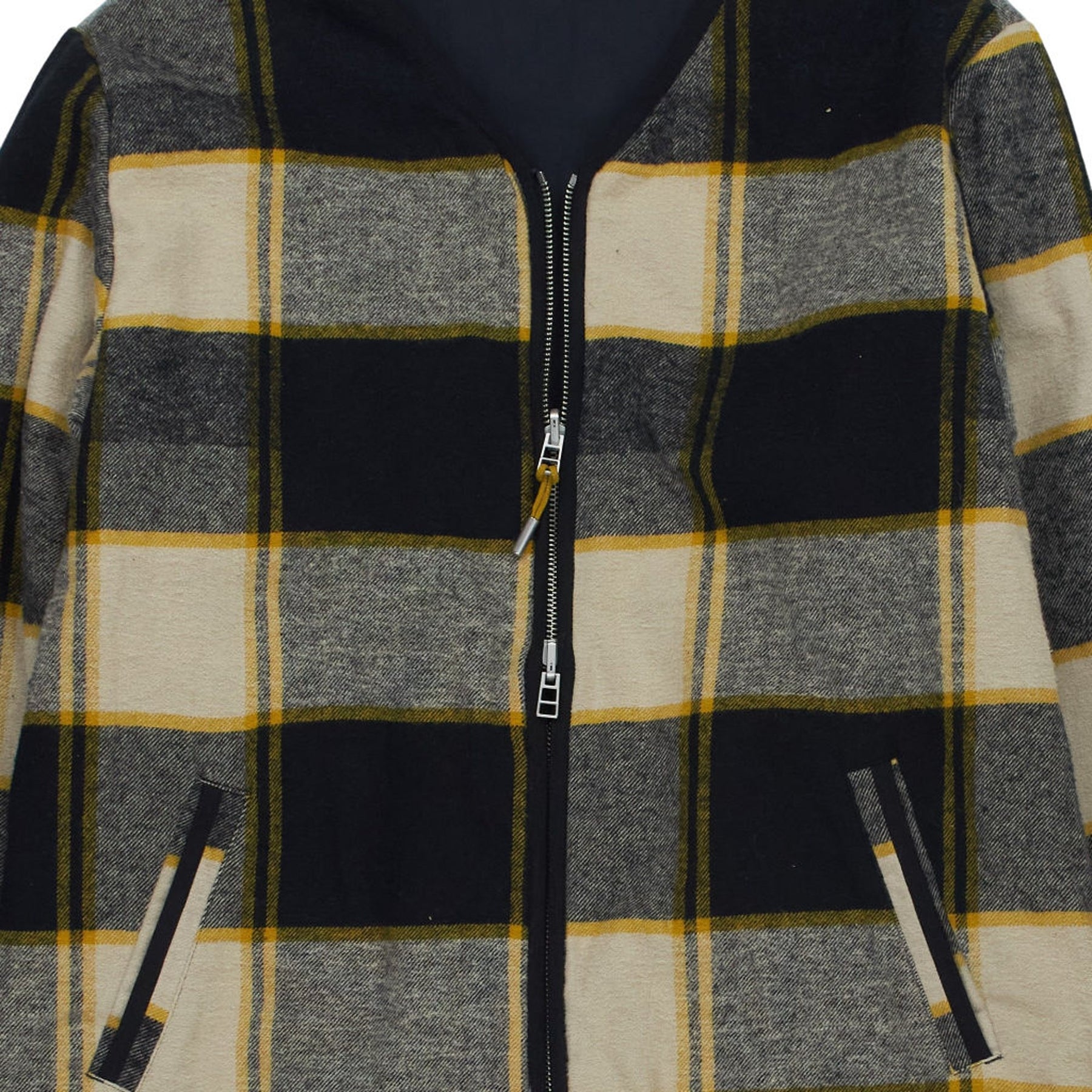 Folk Reversible Liner Mustard Black Check Jacket