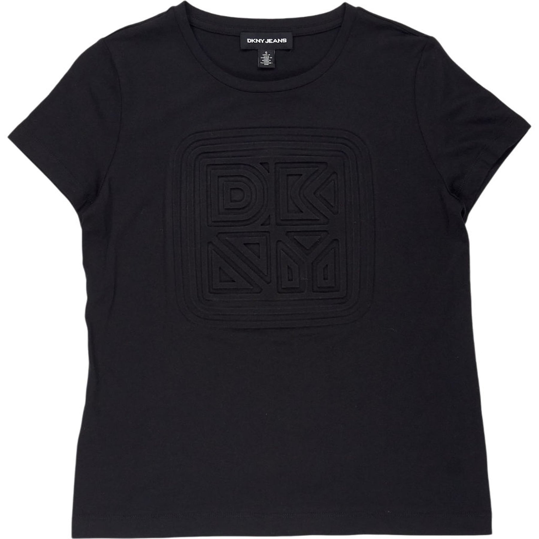 DKNY Jeans Black Debossed T-Shirt