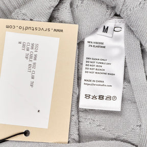 SRVC Grey Claw Cable Knit Top