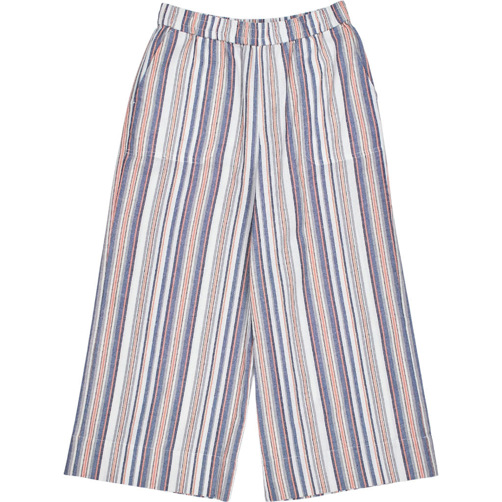 WYSE Multi Stripe Angeline Linen Cropped Trousers