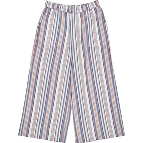 WYSE Multi Stripe Angeline Linen Cropped Trousers