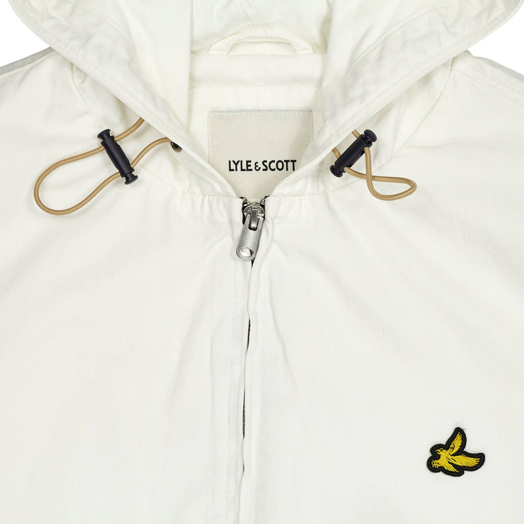 Lyle & Scott White Hooded Zip Jacket