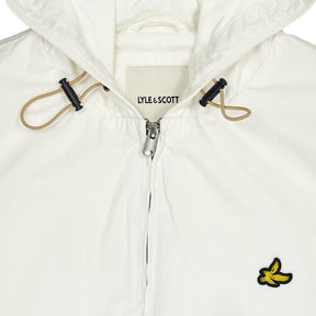 Lyle & Scott White Hooded Zip Jacket