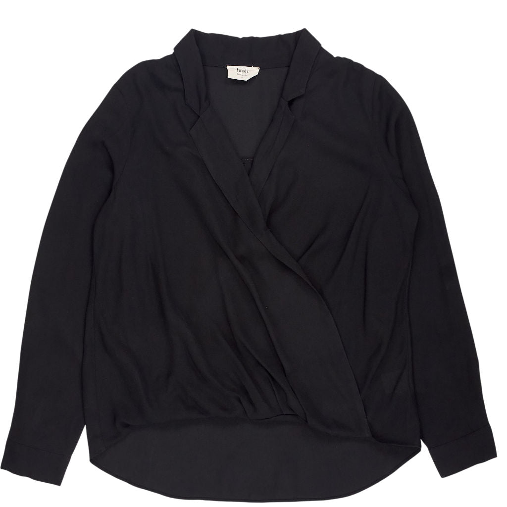 Hush Black Wrap Blouse